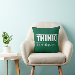 Not illegal throw pillow