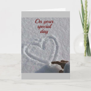 *NOT IN STONE...BUT IN THE SNOW* HAPPY BIRTHDAY CARD