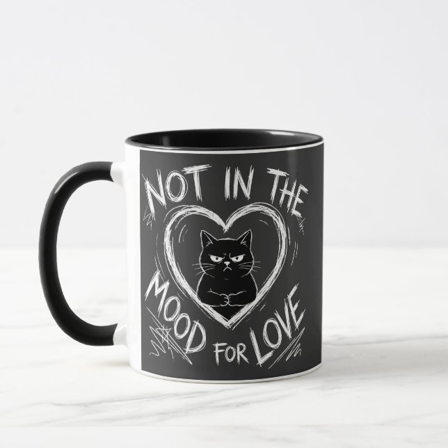 Not In The Mood For Love Grumpy Cat Sarcastic Mug (Left)