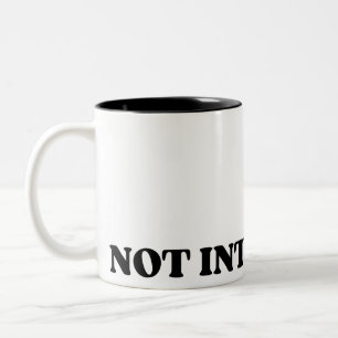 Not Interested Retro Typographic Two-Tone Mug