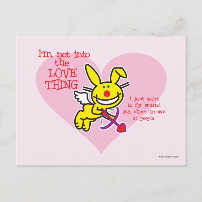 Not Into The Love Thing Postcard (Front)