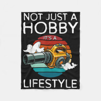 Not Just A Hobby Autumn Leaf Blower  Fleece Blanket
