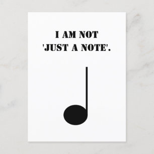Not Just A Note Funny Musical Humour Music Themed Postcard