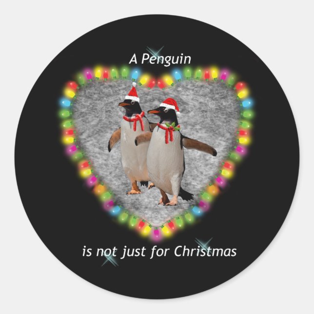 Not Just for Christmas Classic Round Sticker (Front)