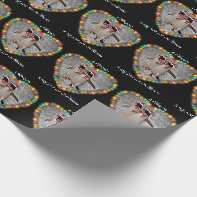 Not Just for Christmas Wrapping Paper (Black) (Corner)