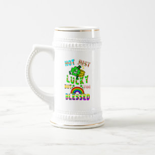Not Just Lucky But Too Blessed Beer Stein