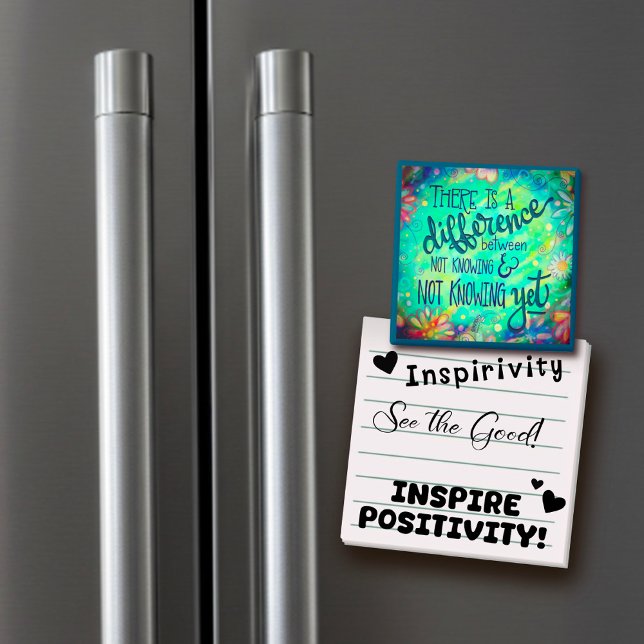 Not Know Yet Floral Blue Inspirivity Magnet (Creator Uploaded)