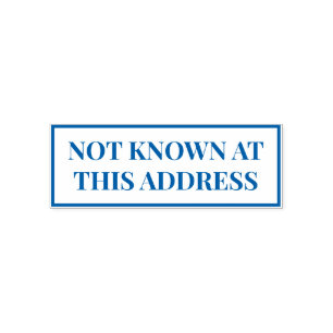 Not Known At This Address Self-inking Stamp