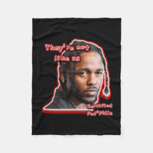 Not Like Us Sticker  Fleece Blanket