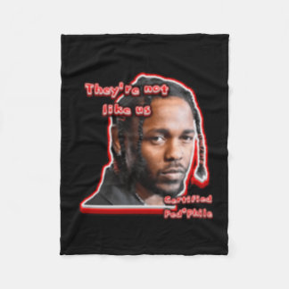 Not Like Us Sticker  Fleece Blanket