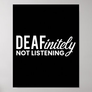 Not Listening Deaf-mute  Poster