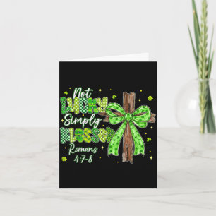 Not lucky blessed christian shamrocks st patricks card