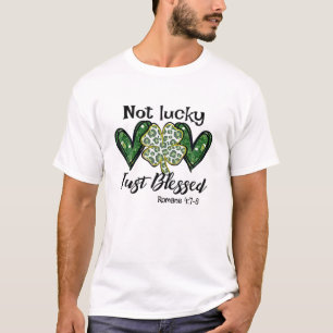 Not Lucky Just Blessed Romans 4:7-8 Leopard Shamro T-Shirt