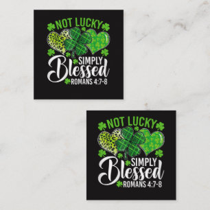 Not Lucky Simply Blessed Christian Enclosure Card