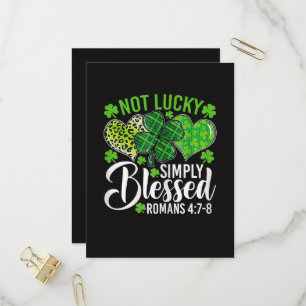 Not Lucky Simply Blessed Christian Invitation Postcard