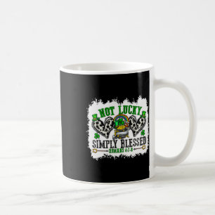 Not Lucky Simply Blessed Cross Christian St Patric Coffee Mug