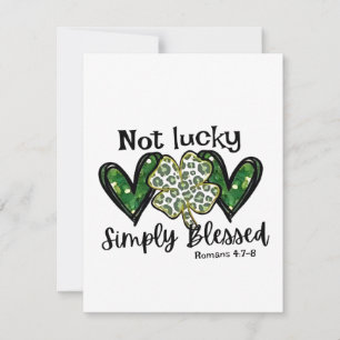 Not Lucky, Simply Blessed Lucky Charm St Patrick Holiday Card
