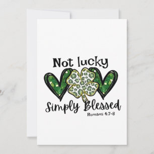 Not Lucky, Simply Blessed Lucky Charm St Patrick Invitation