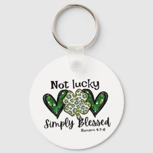 Not Lucky, Simply Blessed Lucky Charm St Patrick Keychain