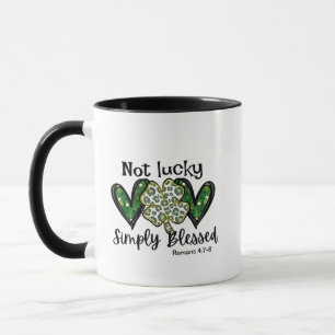 Not Lucky, Simply Blessed Lucky Charm St Patrick Mug
