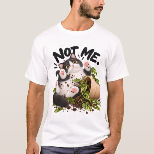 Not Me! Funny Tuxedo Cat T-Shirt