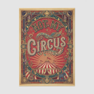 Not My Circus! Ringmaster Red and Gold  Tissue Paper