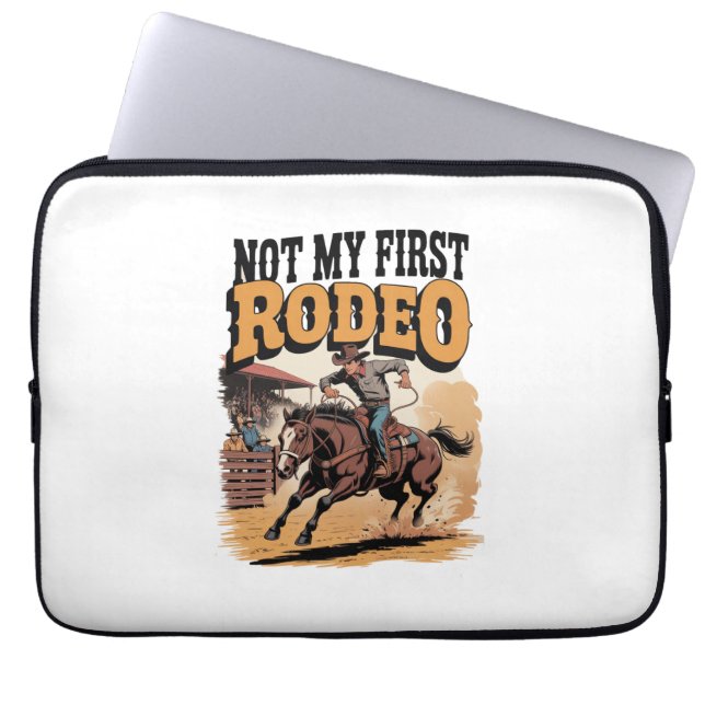 Not My First Rodeo Horse COuntry Western Laptop Sleeve (Front)