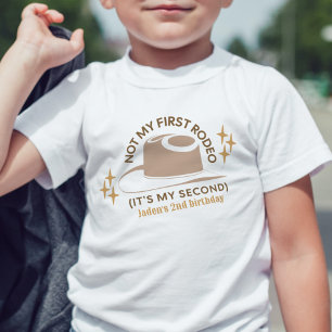 "Not My First Rodeo" Kid's 2nd birthday cowboy Toddler T-shirt