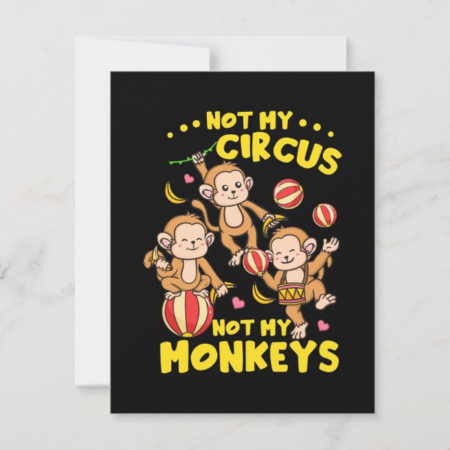 Not My Monkeys Thank You Card (Front)