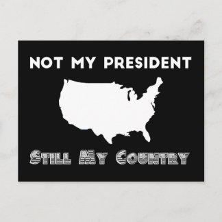 Not My President Still My Country Resist Protest Postcard