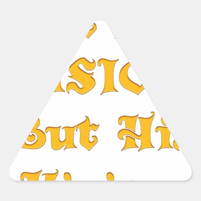 Not My Vision But His Vision Art Print Triangle Sticker (Front)
