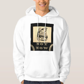 Not Now another time maybe black with silver color Hoodie