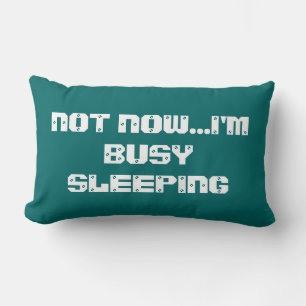 NOT NOW...I'M BUSY SLEEPING LUMBAR PILLOW