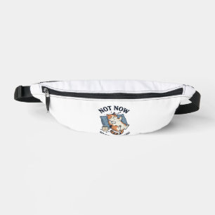 Not Now Lazy Cat Vintage Engraving Funny Cat Desig Fanny Pack