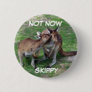 Not Now Skippy Badge 2 Inch Round Button