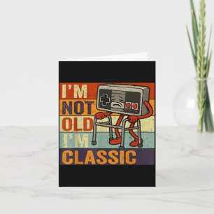 Not old classic funny old gamer gaming retro 80s card