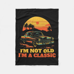 Not Old Im A Clic - Fathers Day - Vintage Car 1  Fleece Blanket