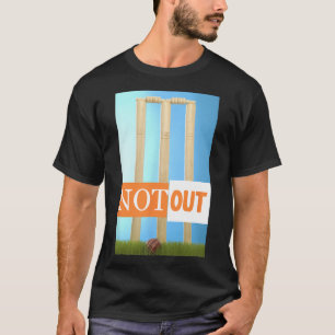 Not Out Cricket Jersey Cricket India Colors  T-Shirt