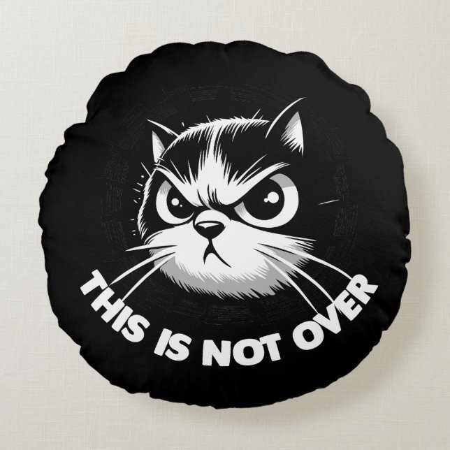 Not Over 2 Round Pillow (Front)