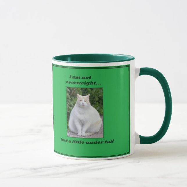 Not overweight fat cat mug (Right)