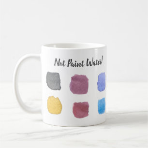 Not Paint Water Watercolor Artist Name Monogram Coffee Mug