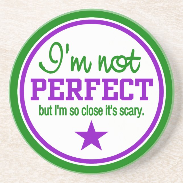 NOT PERFECT coaster - green / purple (Front)