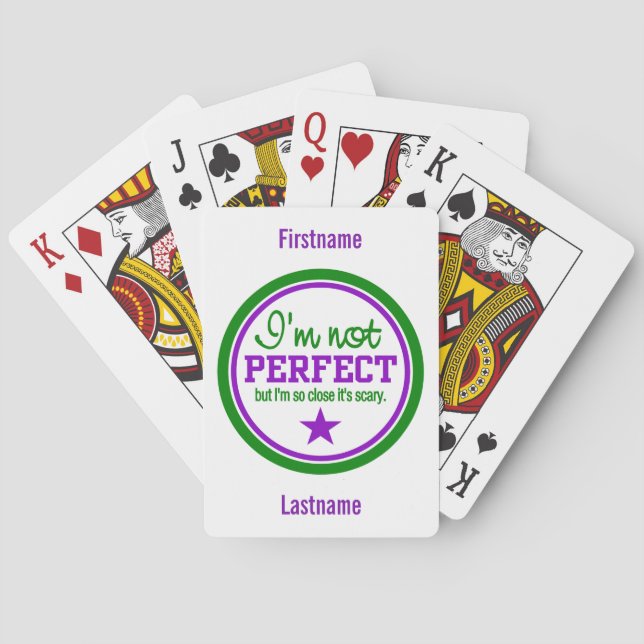 Not Perfect custom playing cards (Back)