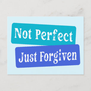 Not Perfect Just Forgiven Christian Postcard