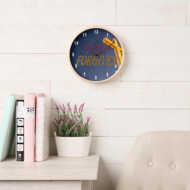 Not Perfect just forgiven Christian saying Clock (Reading Room)