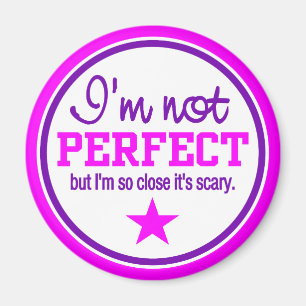 NOT PERFECT magnet - pink / purple