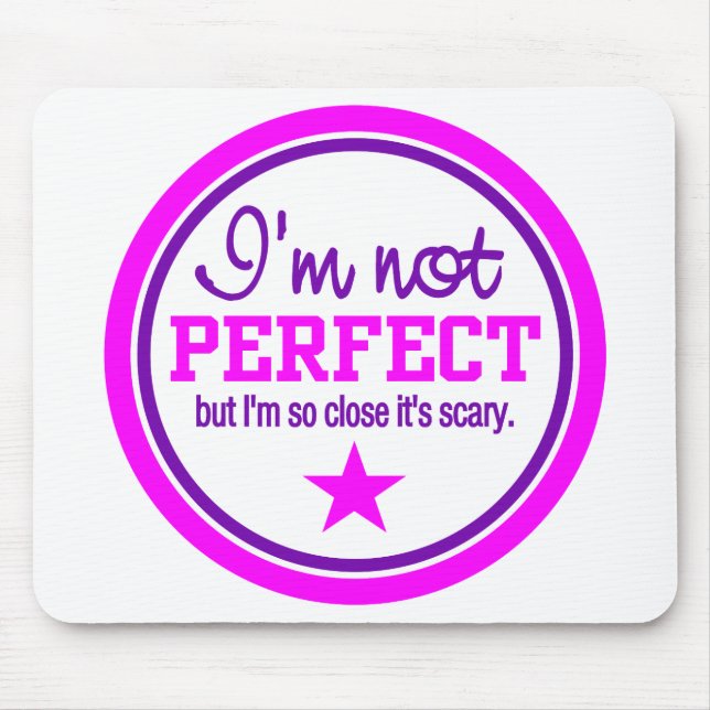 NOT PERFECT mousepad - pink / purple (Front)