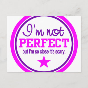NOT PERFECT postcard - customizable
