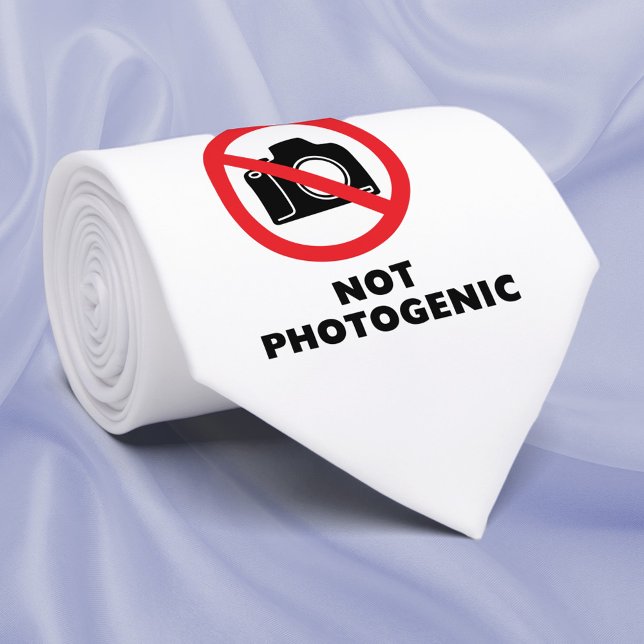 Not Photogenic - No Photos Sign Tie (Creator Uploaded)