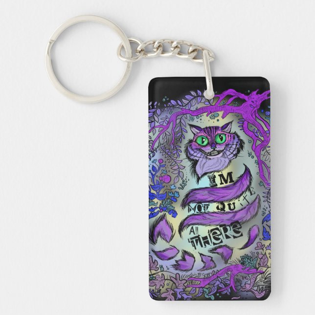 Not Quite All There, Crazy Cat Keychain (Front)